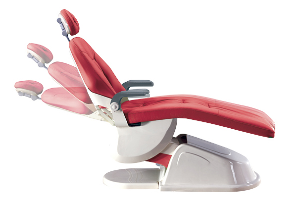 Gladent dental chair with aluminum backrest with leather cushion